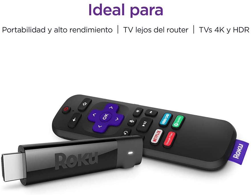 ROKU Streaming Stick + Dispositivo de Streaming HD/ 4K/HDR de Largo Alcance con Control Remoto inalámbrico de Voz con Controles de TV - Imagen 3