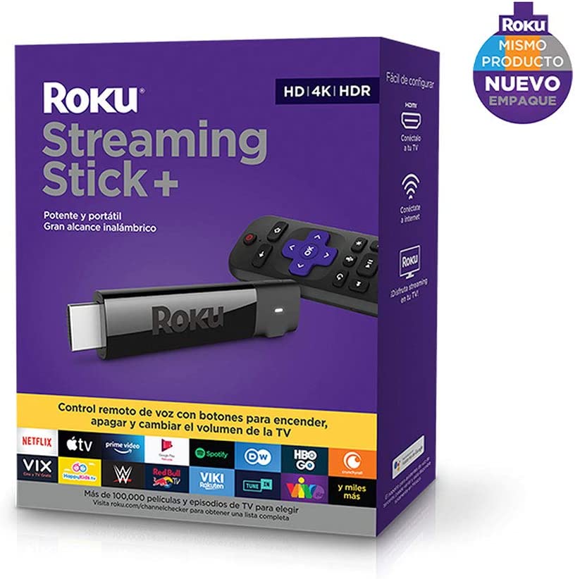 ROKU Streaming Stick + Dispositivo de Streaming HD/ 4K/HDR de Largo Alcance con Control Remoto inalámbrico de Voz con Controles de TV - Imagen 2